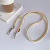 Cor Sólida Multitom Couro de Luxo Fivela de Metal Alça Transversal Ajustável Alça de Pescoço Adequado para Bolsas de Celular Cordão Feminino
