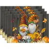 Amazon Halloween Acción de Gracias Manteles Individuales Calabaza Hoja de Arce Manteles Individuales Pavo Otoño Decoración de Mesa Manteles Individuales Resistentes al Calor