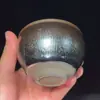 Taza de Té de Cerámica Transformada del Horno Jianyang con Fondo Azul Cielo Estrellado de Pequeñas Gotas de Aceite, Copa del General Observador de Estrellas Chen Min