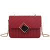 Bolso de rombos fresco de otoño para mujer, nuevo estilo coreano de moda 2019, bolso bandolera de hombro con cadena combinable, pequeño bolso cuadrado