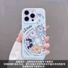 Adequado para a capa do telefone Apple 18 Pro Max, apresentando um design fofo de cachorrinho, um suporte tipo espelho e um pingente de estrela-do-mar; Capa protetora para iPhone 17