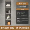 Gabinete de baño montado en la pared de acero inoxidable de lujo ligero estilo europeo, gabinete de almacenamiento de tres niveles con luces para el dormitorio