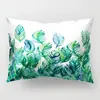 Almohada Rectangular con Estampado de Hojas de Primavera Funda para Cojín de Cintura Funda para Cojín de Asiento CVC01