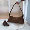 Bolsa de ombro retrô transfronteiriça, estilo simples e descontraído, bolsa baguette moderna e versátil, bolsa tote para o dia a dia para mulheres, personalizável