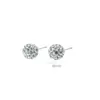 Brincos de Bola com Diamante Cintilante em Prata Esterlina S925 para Meninas Brincos de Bola Pequena Super Fada com Diamante de Cristal Shambhala Piercing Simples