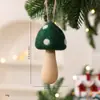Decoración Navideña Transfronteriza Mini Hongo de Fieltro de Lana Colgante para Árbol de Navidad Colgante para Árbol de Navidad Decoración Navideña