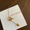 Collar de Cuentas Redondas con Hebilla OT de Estilo Chic Europeo y Americano Más Vendido con Longitud Ajustable, Joyería de Acero Inoxidable que No se Desvanece