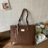 Bolso Retro Estampado de Leopardo para Mujer, Gran Capacidad, Nuevo Bolso de Hombro Versátil Otoño e Invierno, Bolso Tote Texturizado para el Trabajo y los Viajes