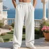 Estação Independente Transfronteiriça Outono e Inverno Pesado Solto Hip-Hop Americano Masculino Casual Jacquard Costela Reta Simples Calça Comprida para Homens