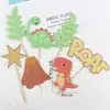 Decoración Día del Niño Arcilla Suave para Hornear Pastel Verde Muñeca Bebé Dinosaurio Niño Pastel de Cumpleaños Enchufe Fiesta