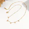 2025 Nueva Joyería Europea y Americana Elegante Elegante Pulsera con Colgante Múltiple de Circonita en Forma de Corazón Joyería de Mano de Acero de Titanio para Mujer que No se Desvanece Ins