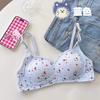 Ropa Interior para Niñas, Estilo Japonés, Alto Valor Estético, para Estudiantes en Período de Desarrollo, Estudiantes de Preparatoria, Algodón Puro, Ultra Delgada, Verano, Sujetador sin Aros, Estilo Dulce