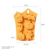 Molde de silicona para pastel de Halloween transfronterizo, 6 moldes para pastel de calabaza uniformes, molde para hornear casero, molde de silicona para pastel DIY