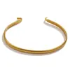 Brazalete abierto de acero inoxidable para mujer, moderno y sencillo, accesorios para joyería hechos a mano DIY al por mayor