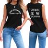 Amazon comercio exterior cuello redondo chaleco sin mangas DIY estampado a doble cara un lote de pedidos europeos y americanos camiseta en stock al por mayor