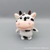 Mascote Preto e Branco Vaca Lance Brinquedo de Pelúcia Boneca Pingente Carro Boneca Chaveiro Pequeno Presente Atacado