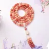 Pulsera de Raíz de Bodhi Natural con 108 Cuentas Moradas tipo Barril, Cuentas Budistas Multicapa para Mujer, Adecuada para Transmisiones en Vivo y Venta al por Mayor