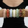 Pulsera elástica de acrílico con efecto difuminado, estilo retro europeo y americano, lujo accesible, pulsera simple de alta gama, pulsera de moda elegante para mujer