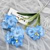 3 tenedores Narciso flor artificial arreglo floral de boda flor de tela de seda rama flocado flor seca falsa boda banquete decoración de paisaje flor al por mayor