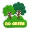 Encantos para Zapatos de Goma Suave Pvc con Tema de Reciclaje de la Tierra Ecológico Accesorios Transfronterizos Verdes de Caridad para Zuecos Hebillas de Zapatos para Armar al por Mayor