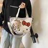 Bolso de lona casual estilo ins coreano, bolso de hombro tipo tote de gran capacidad para mujer, moda otoño e invierno, bolso de mano para estudiante