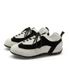 2026 Novo Modelo Inspirado na Chanel Preto e Branco Panda Color-Block Retro Tênis de Treino Alemão Cadarço Tênis Casuais para Mulheres