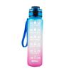 Taza de agua portátil para exteriores de 1L Taza espacial Color degradado Gran capacidad Botella de agua deportiva Tritán Botella de agua portátil con asa