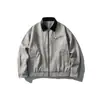 Ootd Jaqueta Transfronteiriça para Homens e Mulheres, Estilo Celeiro Retrô Marca Tendência High Street Jaqueta de Voo, Top Versátil Casual com Lapela
