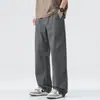 Pantalones casuales rectos holgados nuevos de primavera y verano para hombre, pantalones largos casuales holgados retro japoneses de moda estilo americano, pantalones rectos para hombre