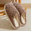 Pantuflas de Algodón para Mujer Nuevas de Interior Cálidas Sensación de Pana Felpa Hogar y Hogar Invierno Antideslizantes Cómodas Pantuflas de Algodón para Hombre