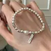 Pulseira de Pérolas Barrocas Quebradas Estilo Doce Cool de Garota Quente Pulseira de Contas para Mulheres Corda de Fio Irregular Pulseira de Chegada Nova