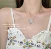 Pendientes con gemas de mariposa Pianpian, diseño LULU, chapado en oro de 18 quilates, collar con borla de mariposa y circonitas.