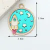 Acessórios DIY Desenhos animados Estrela Planeta Astronauta Série Espaço Satélite Foguete Pingente Pingente Chaveiro