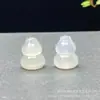 Colgante de Calabaza de Jade Tridimensional de Ágata Blanca, Calabaza con Agujero Pasante de Calcedonia, Accesorio para Colgar en el Coche para Pulsera DIY, Colgante Pequeño al por Mayor