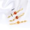 Cadena de joyería que conserva el color cadena extendida chapado en cobre oro real incrustaciones piedra natural más cadena larga pulsera DIY collar accesorios de joyería