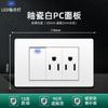 Tomada Padrão Americano 15A Padrão Taiwanês 110V Painel de Interruptores Padrão Americano com Tomada de Parede USB para Uso Doméstico Painel Branco Estilo Americano