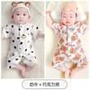 Mono para Bebé Jingqi de Algodón Puro Ropa de Casa Verano Delgado Transpirable Malla Ropa para Aire Acondicionado Ropa de Bebé