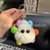 Imitación Piel de Conejo Bola de Carbón Pequeña Llavero de Coche Colgante Decoración de Mochila de Felpa Regalo Muñeca de Dibujos Animados Colgante de Felpa
