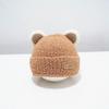 Gorro de Bebé Invierno Estilo Coreano Bebé Niños y Niñas Gorro Esponjoso Tejido Cálido Protección para las Orejas Otoño e Invierno Gorro de Lana para Niños