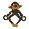 Perro Pequeño Hablante y Sonido Peluche Nudo de Cuerda Movimiento Entrenamiento Interactivo Anillo de Cuero Descompresión Masticable y Juguete Molar