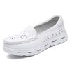 Zapatos de enfermera de verano para mujer, cómodos, antideslizantes, de suela suave, que no cansan los pies, transpirables, con suela hueca y tacón grueso, zapatos de trabajo médico con elevación