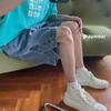 Shorts jeans masculinos da moda, marca Ins, design de verão, calças de nicho, calças largas e largas da moda