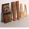 Ferramentas para Fazer Sushi, Faca de Sushi, Esteira de Bambu para Enrolar, Prato de Cerâmica, Colher Japonesa para Arroz, Conjunto de Moldes para Bolinho de Arroz e Sushi