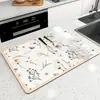 Esterilla Escurridora Minimalista para Encimera de Cocina, Salvamanteles Resistente al Calor, Posavasos Absorbente de Agua Antideslizante Resistente a Manchas para Mesa de Té, Venta al por Mayor desde el Fabricante
