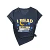 Leí Más Allá de Mi Sitio Independiente de Amazon Ebay Camiseta Casual de Moda Divertida para Mujer con Cuello en V y Manga Corta en Stock