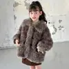 Abrigo para Niña 8-12 Invierno Lana de Cordero Holgado Engrosado para Niños Pequeños