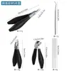 Pinzas para Uñas de Pluma con Borde Inclinado Fino Tijeras para Uñas de Acero Inoxidable con Apertura Grande Herramienta de Pedicura Pico de Águila para el Hogar Pinzas para Uñas Transfronterizo