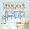 1 pieza cortina corta con patrón floral cortina de cocina media cortina decoración transfronteriza decoración para ventana pequeña poliéster algodón