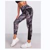 Europa y Estados Unidos transfronterizo multicolor impresión malla transpirable ocio yoga correr pantalones capri leggings de cadera Z0216