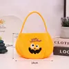 Nova Bolsa de Abóbora de Veludo Desenho Animado de Halloween, Sacola de Doces Infantil, Bolsa de Presente Portátil, Suprimentos de Decoração para Atmosfera de Festa